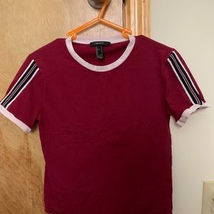 Burgundy cropped top